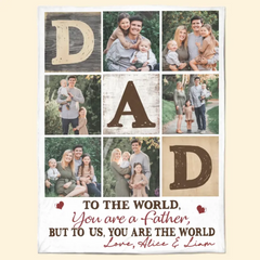 Personalized Custom Blanket - Birthday, Father's Day Gift For Dad - Dad We Love You