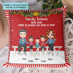 Family Never Apart - Personalized Custom Pillow - Christmas Gift For Couple, Wife, Husband