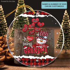 I Love Being Grandma V2 - Personalized Custom Mica Ornament - Christmas Gift For Grandma, Mom, Family Members