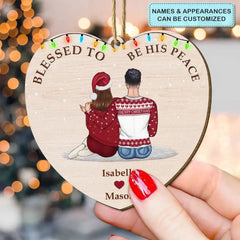 Blessed To Be His Peace - Personalized Custom Wood Ornament - Christmas Gift For Couple, Couples, Wife, Husband, Boyfriends, Girlfriends