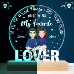 Lover Forever - Personalized Custom 3D Led Light - Valentine's Day, Christmas Gift For Couple, Husband, Wife, Family Members