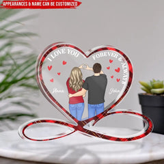 I Love You Forever And Always - Personalized Acrylic Plaque, Gift For Couples - AP23