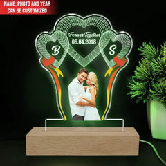 Couple Forever Together - Personalized Acrylic Night Light, Lamp Gif For Couple - L91