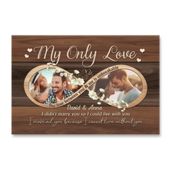 My Only Love The Love Between You & Me Is Unbreakable - Personalized Canvas, Gift For Couple