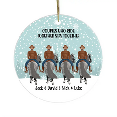 Personalized Ornament, Horse Riding Partners - Couple And Friends Gift, Christmas Gift For Horse Lovers