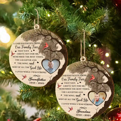 Custom Photo Memorial A Limb Has Fallen - Personalized Custom Shaped Wooden Ornament