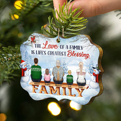 All Family The Greatest Gift Our Parents Gave Us Was Each Other - Christmas Memorial Gift For Siblings, Parents - Personalized Medallion Wooden Ornament