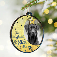 Custom Photo Memorial The Brightest Star - Personalized 2-Layered Mix Ornament