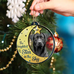 Custom Photo Memorial The Brightest Star - Personalized 2-Layered Mix Ornament