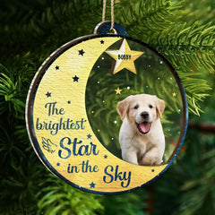 Custom Photo Memorial The Brightest Star - Personalized 2-Layered Mix Ornament