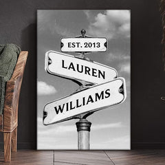 Always Beside You - Couple Personalized Custom Vertical Canvas - Gift For Husband Wife, Anniversary