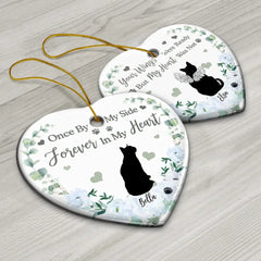 Memorial Not All Angels Have Wings Some Have Whiskers - Personalized Heart Ceramic Ornament
