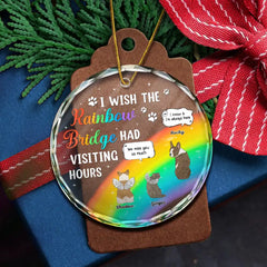 A Piece Of My Heart Still Talk About You Memorial Christmas - Personalized Circle Glass Ornament