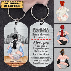 Custom Personalized Couple Stainless Steel Keychain - Gift Idea For Couple/Valentine's Day - I Need You Tonight