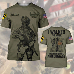 Walked The Walk, Custom Branches of the Military - Veteran Shirt, Personalized 3D Shirts - Veteran Day Gifts For Dad, Grandpa