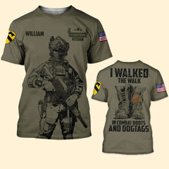 Walked The Walk, Custom Branches of the Military - Veteran Shirt, Personalized 3D Shirts - Veteran Day Gifts For Dad, Grandpa