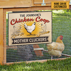 Personalized Farm Chicken Coop Rise And Shine Customized Metal Signs, Chicken Signs