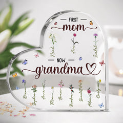 First Mom Now Grandma - Personalized Acrylic Plaque