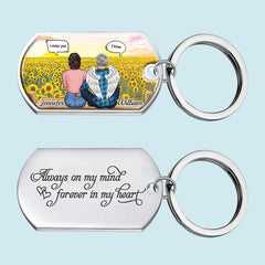 Always On My Mind, Forever In My Heart - Personalized Keychain