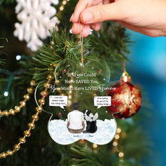 You Were My Favorite Hello And Hardest Goodbye - Christmas Memorial Gift - Personalized Custom Shaped Acrylic Ornament