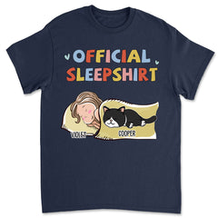 Sleeping Cat Sleepshirt - Personalized Custom Unisex T-shirt